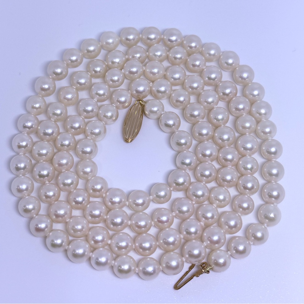 30” MIKIMOTO BLUE LAGOON PEARL NECKLACE 30” OMG WOWOWOWOWOWOW!!!!!!!!!! - Picture 11 of 12